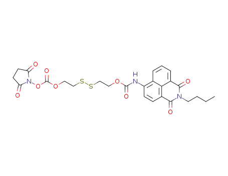 2-((2'-((((2'',5''-dioxopyrrolidin-1''-yl)oxy)carbonyl)oxy)ethyl)disulfanyl)ethyl (2'''-butyl-1''',3'''-dioxo-2''',3'''-dihydro-1H-benzo[de]isoquinolin-6'''-yl)carbamate