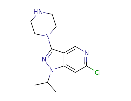 6-chloro-1-isopropyl-3-(piperazin-1-yl)-1H-pyrazolo[4,3-c]pyridine