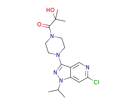 1-(4-(6-chloro-1-isopropyl-1H-pyrazolo[4,3-c]pyridin-3-yl)piperazin-1-yl)-2-hydroxy-2-methylpropan-1-one