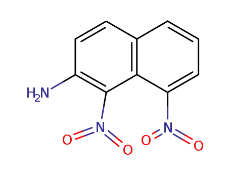 Molecular Structure of 64574-28-3 (2-Naphthalenamine, 1,8-dinitro-)
