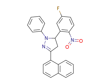 3-naphthyl-1-phenyl-5-(5-fluoro-2-nitrophenyl)-2-pyrazoline