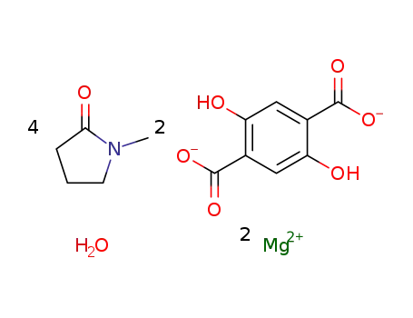 Mg2(2,5-dihydroxyterephthalate)2(μ-H2O)(N-methylpyrrolidone)4