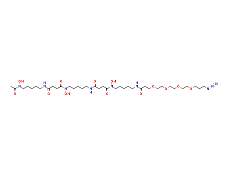 N’-(1-azido-15-oxo-3,6,9,12-tetraoxa-16-azahenicosan-21-yl)-N1-hydroxy-N”-(5-(N-hydroxy-4-((5-(N-hydroxyacetamido)pentyl)amino)-4-oxobutanamido)pentyl)-succinamide