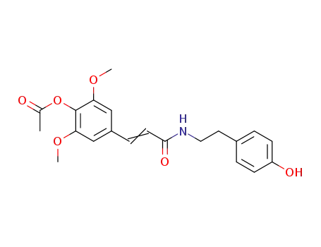 4-acetoxy-3,5-dimethoxy-N-(4'-hydroxyphenylethyl)-cinnamamide