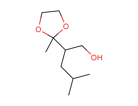 4-methyl-2-(2-methyl-1,3-dioxolan-2-yl)pentan-1-ol