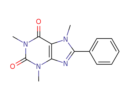Molecular Structure of 6439-88-9 (1H-Purine-2,6-dione, 3,7-dihydro-1,3,7-trimethyl-8-phenyl-)