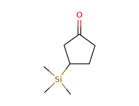 Molecular Structure of 64096-43-1 (Cyclopentanone, 3-(trimethylsilyl)-)