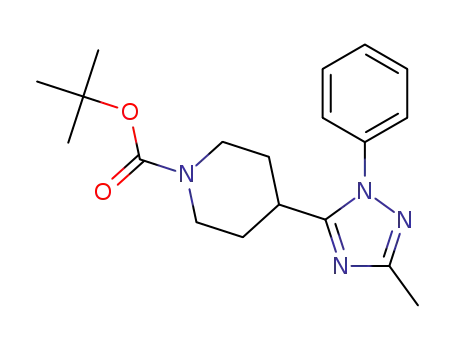 tert-butyl 4-(3-methyl-1-phenyl-1H-1,2,4-triazol-5-yl)piperidine-1-carboxylate