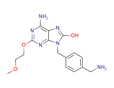 6-amino-9-(4-(aminomethyl)benzyl)-2-(2-methoxyethoxy)-9H-purin-8-ol