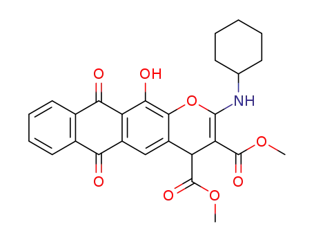 dimethyl 2-(cyclohexylamino)-6,11-dihydro-12-hydroxy-6,11-dioxo-4H-naphtho[2,3-g]chromene-3,4-dicarboxylate