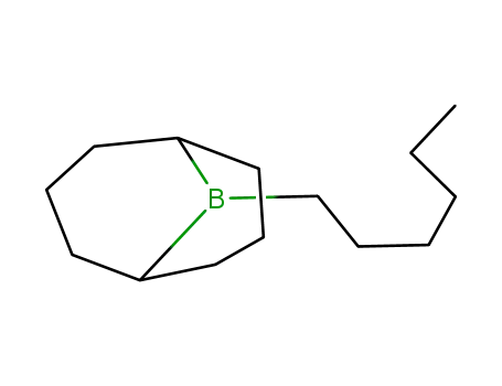 Molecular Structure of 42371-64-2 (9-Borabicyclo[3.3.1]nonane, 9-hexyl-)