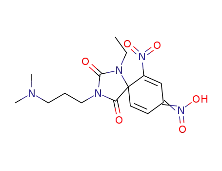 (3-(3-(dimethylamino)propyl)-1-ethyl-6-nitro-2,4-dioxo-1,3-diazaspiro[4.5]deca-6,9-dien-1-ium-8-ylidene)azinate