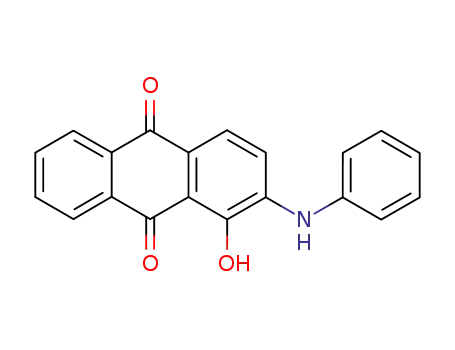 Molecular Structure of 68637-85-4 (9,10-Anthracenedione, 1-hydroxy-2-(phenylamino)-)