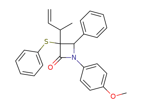 1-(4'-methoxyphenyl)-3-(1'-methylallyl)-3-phenylthio-4-phenylazetidin-2-one