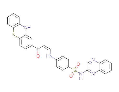 (Z)-4-(3-oxo-3-(10H-phenothiazine-2yl)prop-1-enylamino)-N-(quinoxalin-2-yl)benzenesulfonamide