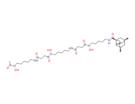 N1-(5-((1r,3R,5S,7r)-3,5-dimethyladamantane-1-carboxamido)pentyl)-N1-hydroxy-N4-(5-(N-hydroxy-4-((5-(N-hydroxyacetamido)pentyl)amino)-4-oxobutanamido)pentyl)succinamide