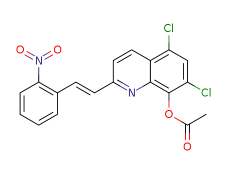 (E)-5,7-dichloro-2-(2-nitrostyryl)quinolin-8-yl acetate