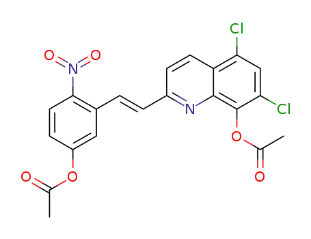 (E)-2-(5-acetoxy-2-nitrostyryl)-5,7-dichloroquinolin-8-yl acetate
