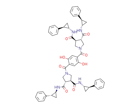 (3S,3’S,4S,4’S)-1,1’-(2,5-dihydroxy-terephthaloyl)bis(N3,N4-bis((1S,2R)-2-phenylcyclopropyl)pyrrolidine-3,4-dicarboxamide)