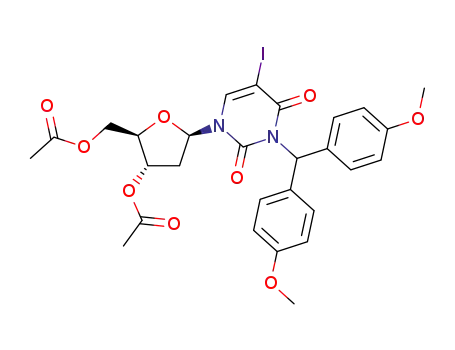 (N3-para-(methylene)bis(methoxybenzene))-5-iodo-2′-deoxyuridine-3′,5′-diacetate