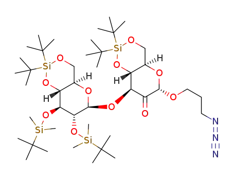 (4aR,6S,8S,8aR)-6-(3-azidopropoxy)-2,2-di-tert-butyl-8-(((4aR,6R,7R,8S,8aR)-2,2-di-tert-butyl-7,8-bis((tert-butyldimethylsilyl)oxy)hexahydropyrano[3,2-d][1,3,2]dioxasilin-6-yl)oxy)tetrahydropyrano[3,2-d][1,3,2]dioxasilin-7(6H)-one