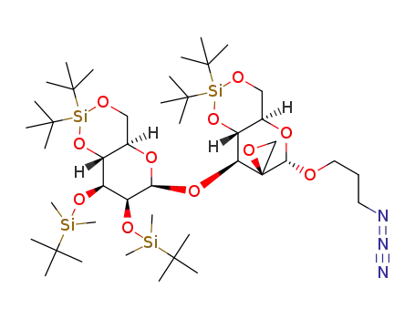 (2S,4a’R,6’S,8’S,8a’R)-6’-(3-azidopropoxy)-2’,2’-di-tert-butyl-8’-(((4aR,6R,7S,8S,8aR)-2,2-di-tert-butyl-7,8-bis((tert-butyldimethylsilyl)oxy)hexahydropyrano[3,2-d][1,3,2]dioxasilin-6-yl)oxy)tetrahydro-6’H-spiro[oxirane-2,7’-pyrano[3,2-d][1,3,2]dioxasiline]