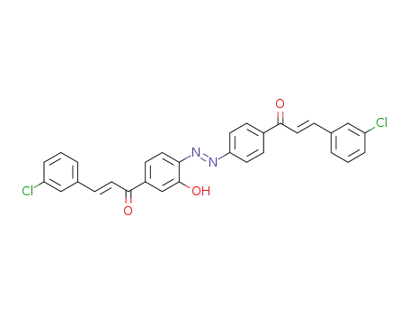 (E)-3-(3-chlorophenyl)-1-{4-[(E)-{4-[(E)-3-(3-chlorophenyl)acryloyl]-2-hydroxyphenyl}diazenyl]phenyl}prop-2-en-1-one