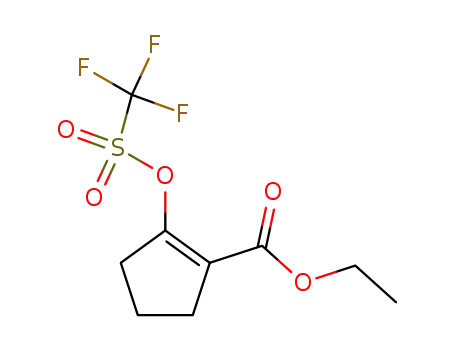2-trifluoromethanesulfonyloxy-cyclopent-1-enecarboxylic acid ethyl ester