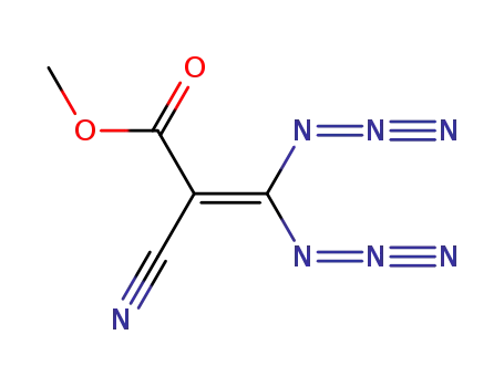 Molecular Structure of 82140-87-2 (2-Propenoic acid, 3,3-diazido-2-cyano-, methyl ester)