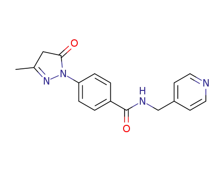 4-(3-methyl-5-oxo-4H-pyrazol-1-yl)-N-(pyridine-4-ylmethyl)benzamide