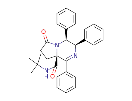 (3R*,4S*,8aS*)-N-(tert-butyl)-6-oxo-1,3,4-triphenyl-3,4,6,7,8,8a-hexahydropyrrolo[1,2-a]pyrazine-8a-carboxamide