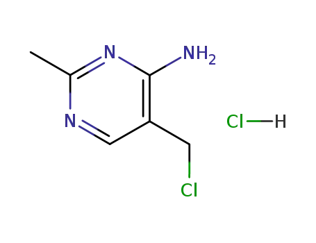 Molecular Structure of 70476-08-3 (5-(chloromethyl)-2-methylpyrimidin-4-amine)