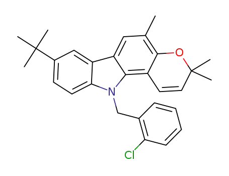 8-(tert-butyl)-11-(2-chlorobenzyl)-3,3,5-trimethyl-3,11-dihydropyrano[3,2-a]carbazole