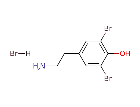 Molecular Structure of 73414-58-1 (Phenol, 4-(2-aminoethyl)-2,6-dibromo-, hydrobromide)