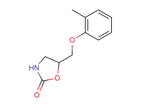 Molecular Structure of 1505-68-6 (2-Oxazolidinone, 5-[(2-methylphenoxy)methyl]-)