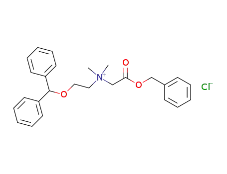 Molecular Structure of 6322-72-1 (2-(benzyloxy)-N-[2-(diphenylmethoxy)ethyl]-N,N-dimethyl-2-oxoethanaminium)