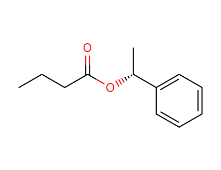 Molecular Structure of 89378-61-0 (Butanoic acid, 1-phenylethyl ester, (R)-)