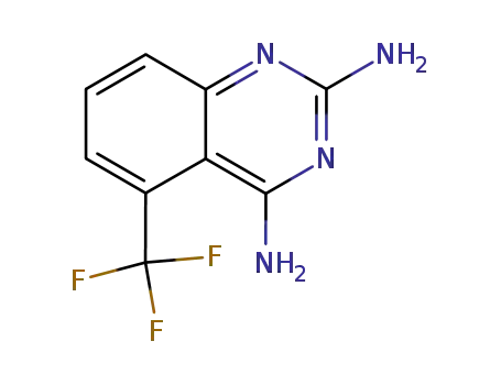 Molecular Structure of 133116-84-4 (5-Trifluoromethyl-quinazoline-2,4-d
iamine)