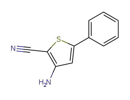 Molecular Structure of 83060-72-4 (3-AMINO-2-CYANO-5-PHENYLTHIOPHENE)
