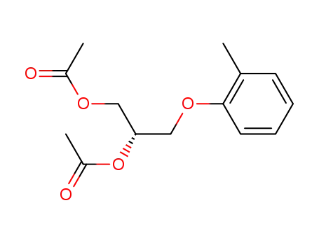 Molecular Structure of 138710-06-2 (1,2-Propanediol, 3-(2-methylphenoxy)-, diacetate, (S)-)