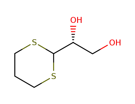 Molecular Structure of 86040-12-2 (1,2-Ethanediol, 1-(1,3-dithian-2-yl)-, (R)-)