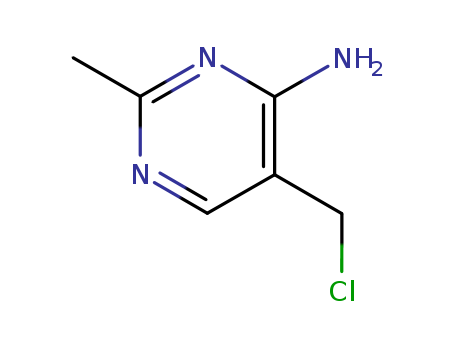 4-Pyrimidinamine, 5-(chloromethyl)-2-methyl- (9CI)
