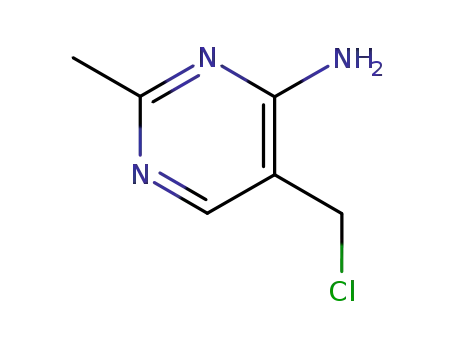 Molecular Structure of 189745-28-6 (4-Pyrimidinamine, 5-(chloromethyl)-2-methyl- (9CI))