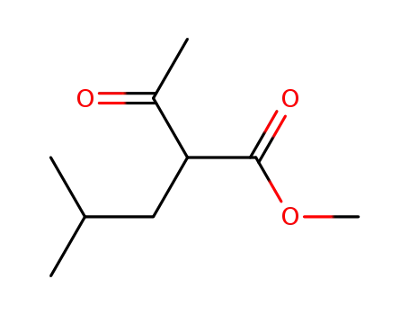 Molecular Structure of 51756-09-3 (2-Acetyl-4-methylpentanoic acid methyl ester)