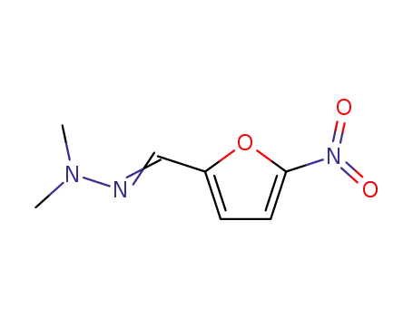 Molecular Structure of 69819-71-2 (2-Furancarboxaldehyde, 5-nitro-, dimethylhydrazone)