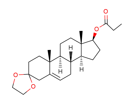 5-androstene-17β-propionyloxy-3-spiro-2'-(1',3'-dioxolane)