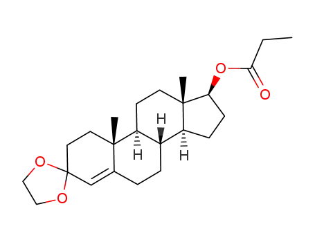 4-androstene-17β-propionyloxy-3-spiro-2'-(1',3'-dioxolane)