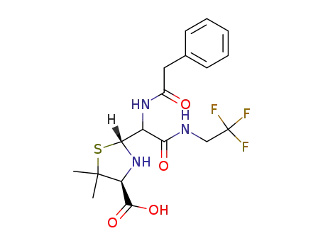 (2R,4S)-5,5-Dimethyl-2-[phenylacetylamino-(2,2,2-trifluoro-ethylcarbamoyl)-methyl]-thiazolidine-4-carboxylic acid