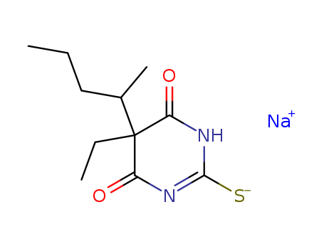4,6(1H,5H)-Pyrimidinedione,5-ethyldihydro-5-(1-methylbutyl)-2-thioxo-, sodium salt (1:1)