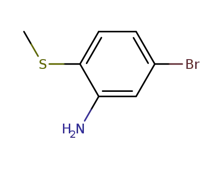 Molecular Structure of 139192-88-4 (Benzenamine, 5-bromo-2-(methylthio)-)